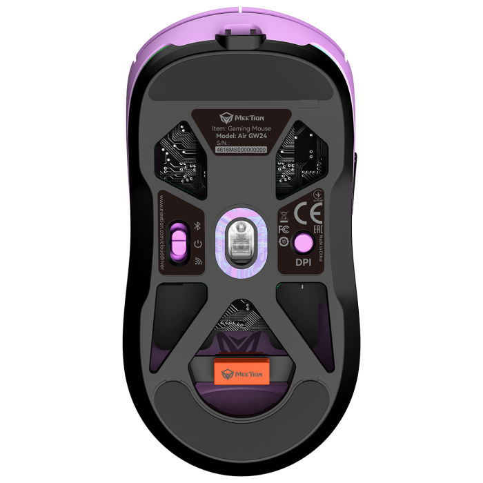 Мышь игровая беспроводная Meetion GW24 Gaming / Purple