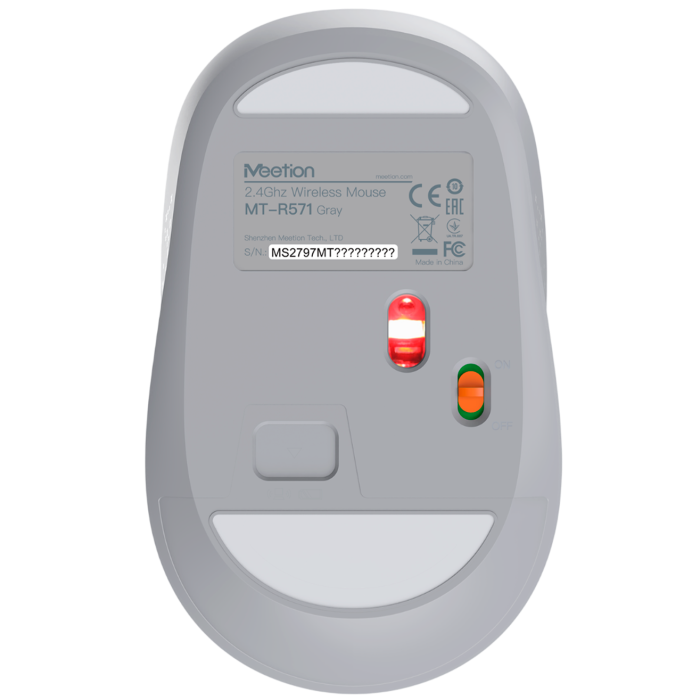 Мышь беспроводная Meetion R571 / White+Gray