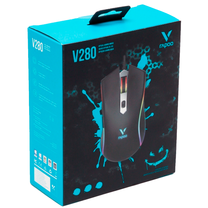 Мышь игровая проводная Rapoo V280 Gaming / Black