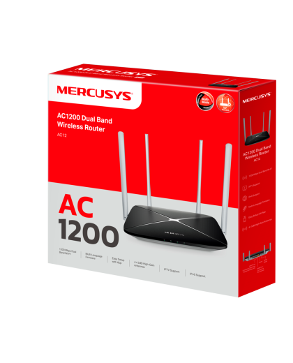 Mercusys AC12 AC1200 Dual-Band Wi-Fi Router