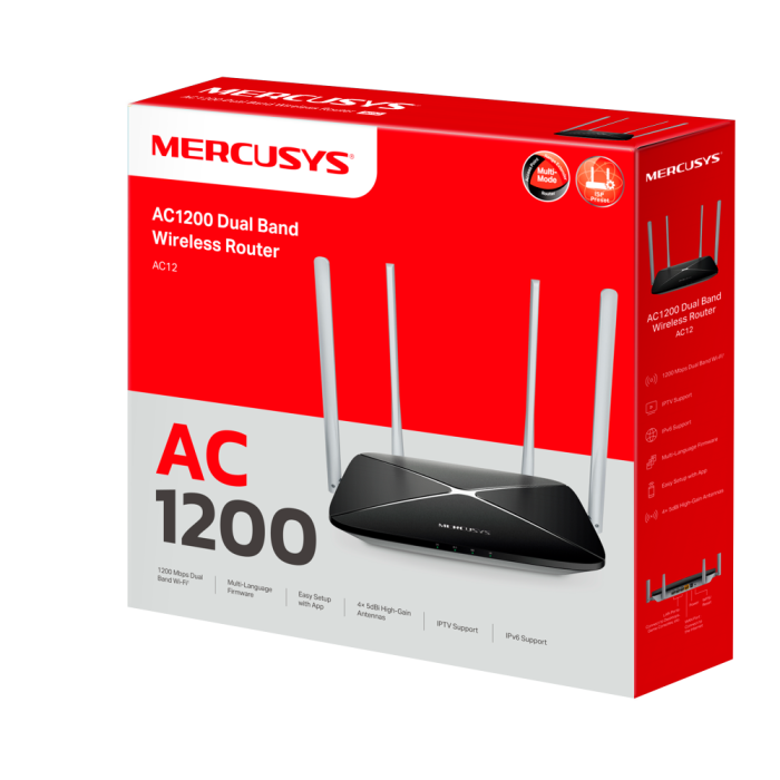 Mercusys AC12 AC1200 Dual-Band Wi-Fi Router