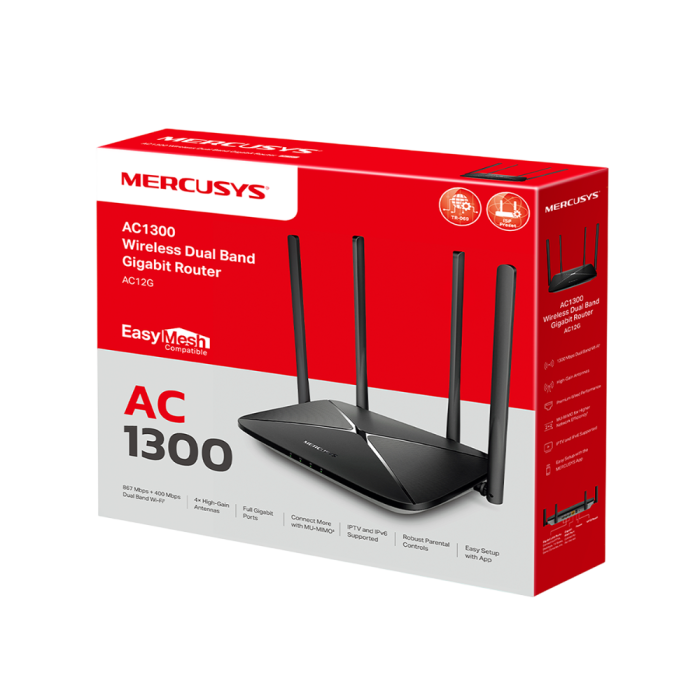 Mercusys AC12G AC1300 Dual-Band Wi-Fi Gigabit Router