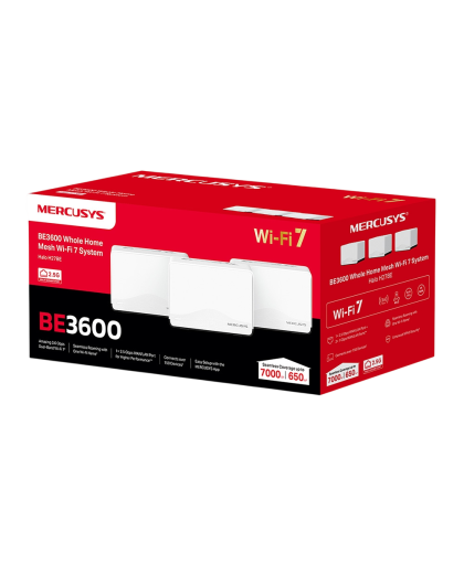Mercusys Halo H27BE(3-pack) BE3600 Whole Home Mesh Wi-Fi 7 System