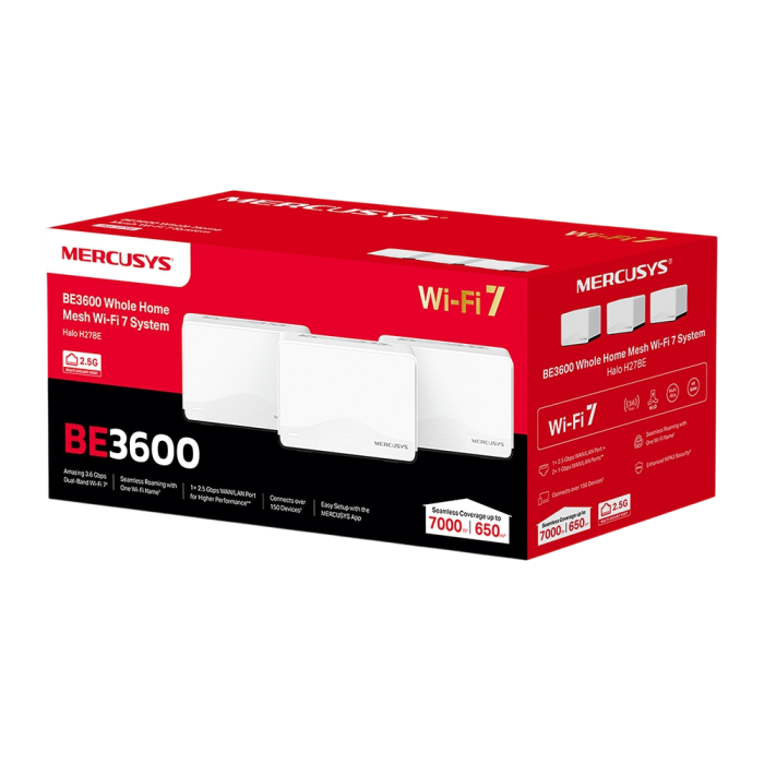 Mercusys Halo H27BE(3-pack) BE3600 Whole Home Mesh Wi-Fi 7 System