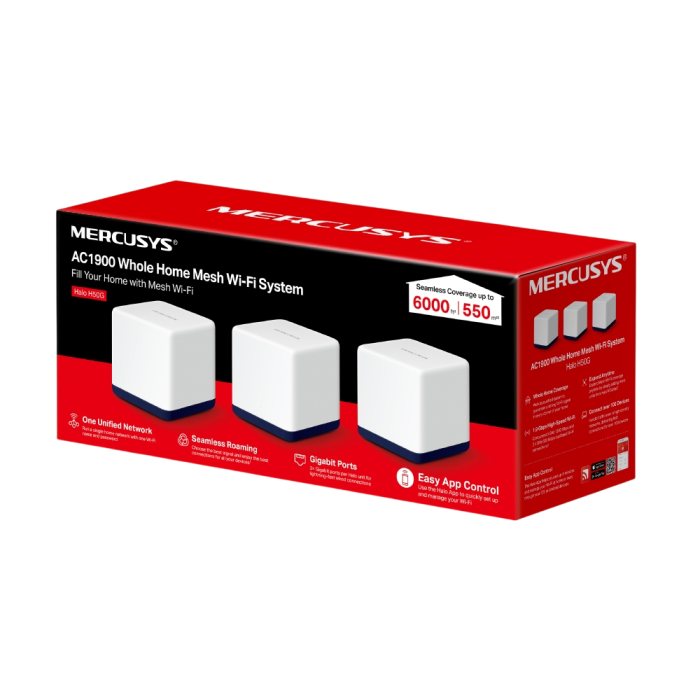 Mercusys Halo H50G(3-pack) AC1900 Whole Home Mesh Wi-Fi System
