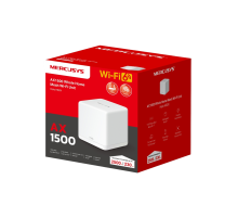 Mercusys Halo H60X(1-pack) AX1500 Whole Home Mesh Wi-Fi 6 Unit 1-pack: 1× Halo H60XR