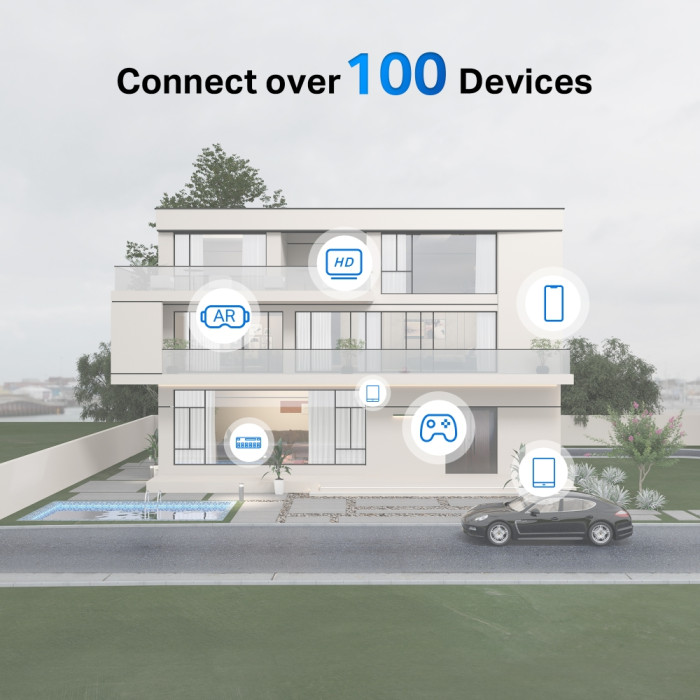Mercusys Halo H60X(2-pack) AX1500 Whole Home Mesh Wi-Fi 6 System 2-pack: 1× Halo H60XR + 1× Halo H60XS