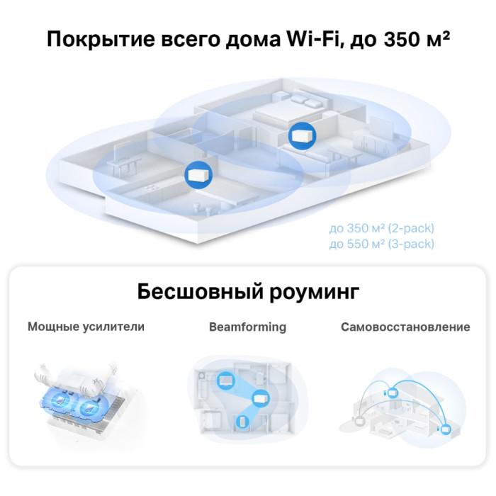 Mercusys Halo H70X(2-pack) AX1800 Whole Home Mesh Wi-Fi 6 System