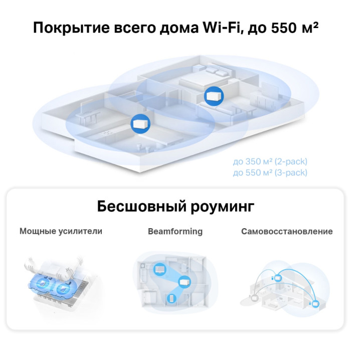 Mercusys Halo H70X(3-pack) AX1800 Whole Home Mesh Wi-Fi 6 System