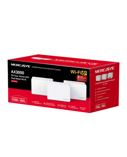 Mercusys Halo H80X(3-pack) AX3000 Whole Home Mesh Wi-Fi 6 System