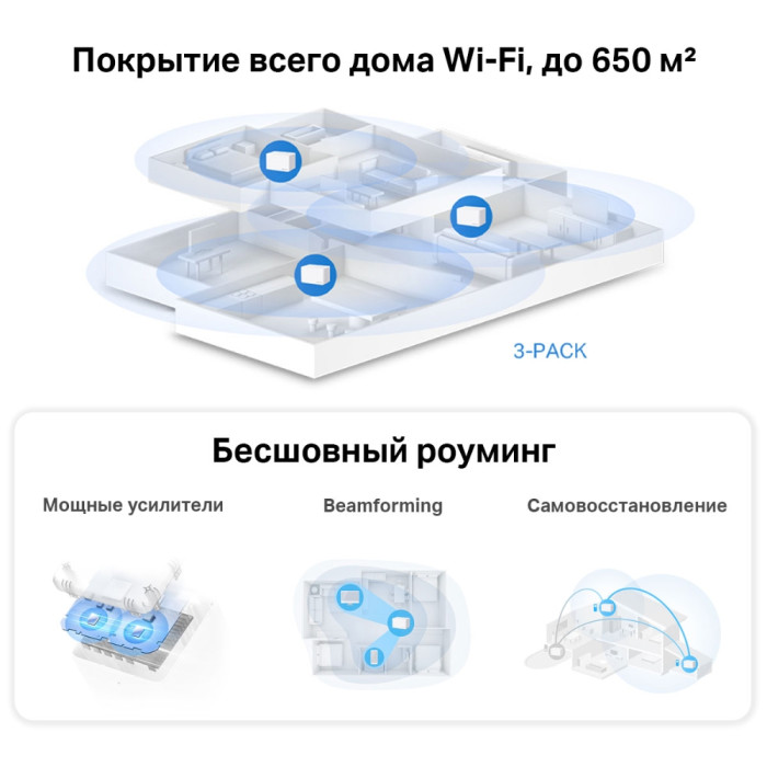Mercusys Halo H80X(3-pack) AX3000 Whole Home Mesh Wi-Fi 6 System