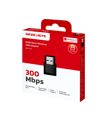 Mercusys MA12N N300 Nano Wi-Fi USB Adapter