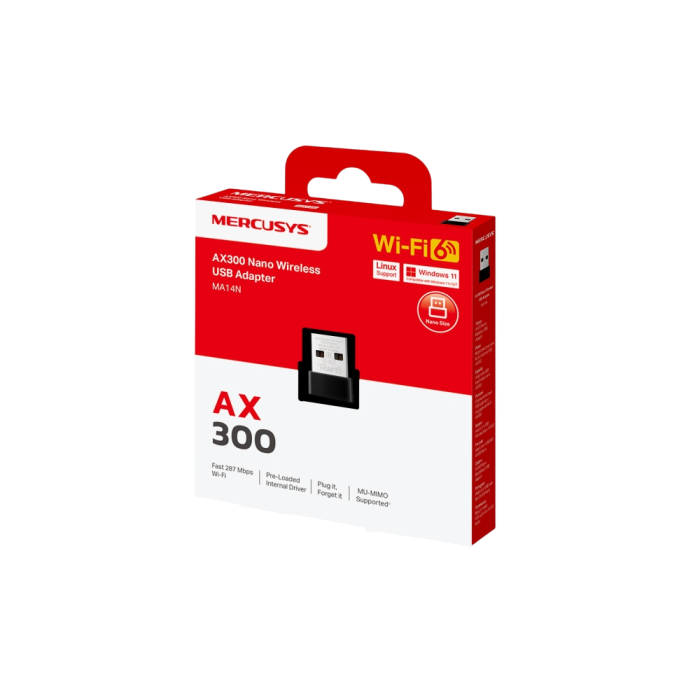 Mercusys MA14N AX300 Nano Wi-Fi USB Adapter