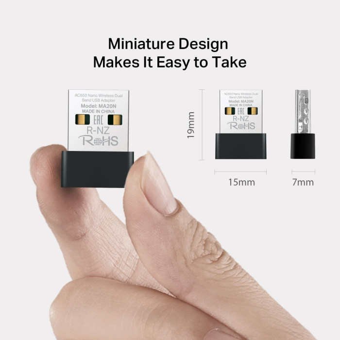 Mercusys MA20N AC650 Nano Wi-Fi USB Adapter