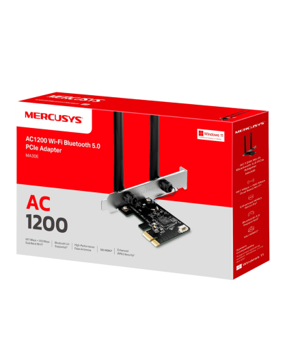 Mercusys MA30E AC1200 Dual-Band Wi-Fi Bluetooth PCI Express Adapter