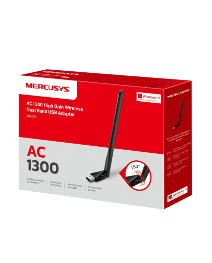 Mercusys MA30H AC1300 High Gain Wi-Fi USB Adapter