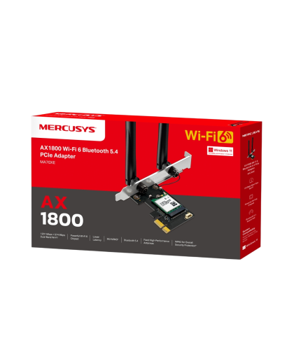 Mercusys MA70XE AX1800 Dual-Band Wi-Fi 6 Bluetooth PCI Express Adapter