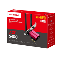 Mercusys MA86XE AXE5400 Tri-Band Wi-Fi 6E Bluetooth PCI Express Adapter