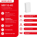 Mercusys MB112-4G N300 Wi-Fi 4G LTE Router, Build-In 150Mbps 4G LTE Modem
