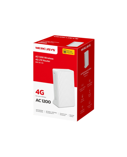 Mercusys MB130-4G AC1200 Wi-Fi 4G LTE Router, Build-In 150Mbps 4G LTE Modem