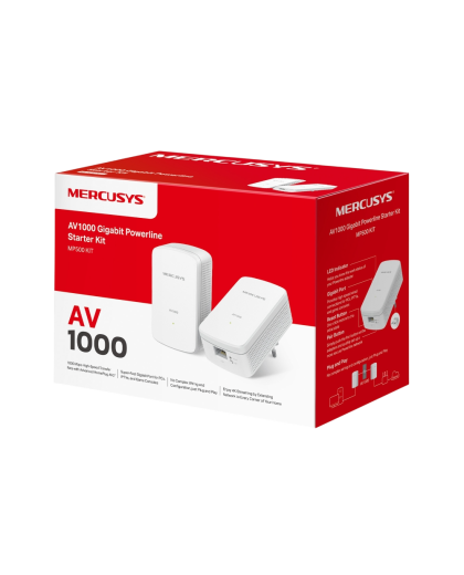Mercusys MP500 KIT AV1000 Gigabit Powerline Starter Kit KIT: 2× MP500