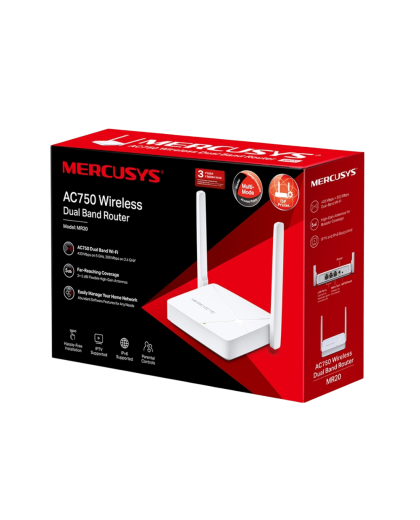 Mercusys MR20 AC750 Dual-Band Wi-Fi Router