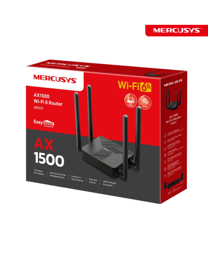 Mercusys MR62X AX1500 Dual-Band Wi-Fi 6 Router