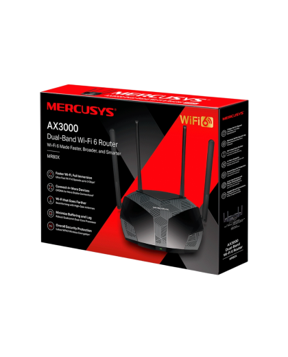Mercusys MR80X AX3000 Dual-Band Wi-Fi 6 Router