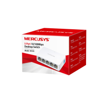Mercusys MS105 5-Port 10/100Mbps Desktop Switch PORT: 5× 10/100 Mbps Ports