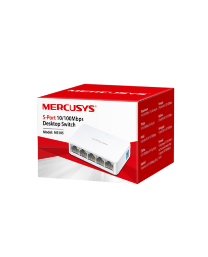 Mercusys MS105 5-Port 10/100Mbps Desktop Switch PORT: 5× 10/100 Mbps Ports