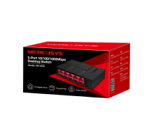 Mercusys MS105G 5-Port Gigabit Desktop Switch PORT: 5× Gigabit Ports