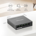 Mercusys MS105GP 5-Port Gigabit Desktop Switch with 4-Port PoE+ PORT: 4× Gigabit PoE+ Ports, 1× Gigabit Non-PoE Port