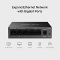 Mercusys MS105GS 5-Port Gigabit Desktop Switch PORT: 5× Gigabit Ports
