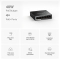 Mercusys MS106LP 6-Port 10/100 Mbps Desktop Switch with 4-Port PoE+ PORT: 4× 10/100 Mbps PoE+ Ports, 2× 10/100 Mbps Non-PoE Ports