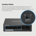 Mercusys MS106LP 6-Port 10/100 Mbps Desktop Switch with 4-Port PoE+ PORT: 4× 10/100 Mbps PoE+ Ports, 2× 10/100 Mbps Non-PoE Ports