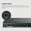 Mercusys MS108GP 8-Port Gigabit Desktop Switch with 7-Port PoE+ PORT: 7× Gigabit PoE+ Ports, 1× Gigabit Non-PoE Ports