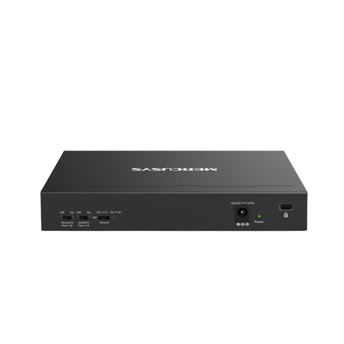 Mercusys MS110P 10-Port 10/100Mbps Desktop Switch with 8-Port PoE+ PORT: 8× 10/100 Mbps PoE+ Ports, 2× 10/100 Mbps Non-PoE Ports