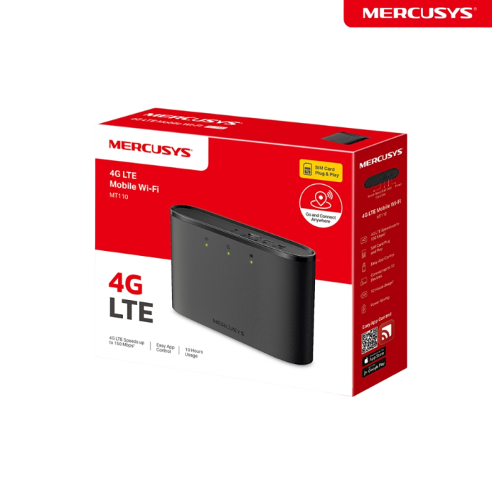 Mercusys MT110 150Mbps 4G LTE Mobile Wi-Fi Build-In 150Mbps 4G LTE Modem