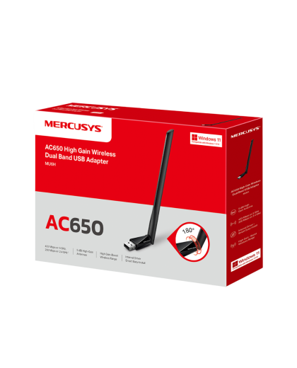 Mercusys MU6H AC650 High Gain Wi-Fi USB Adapter