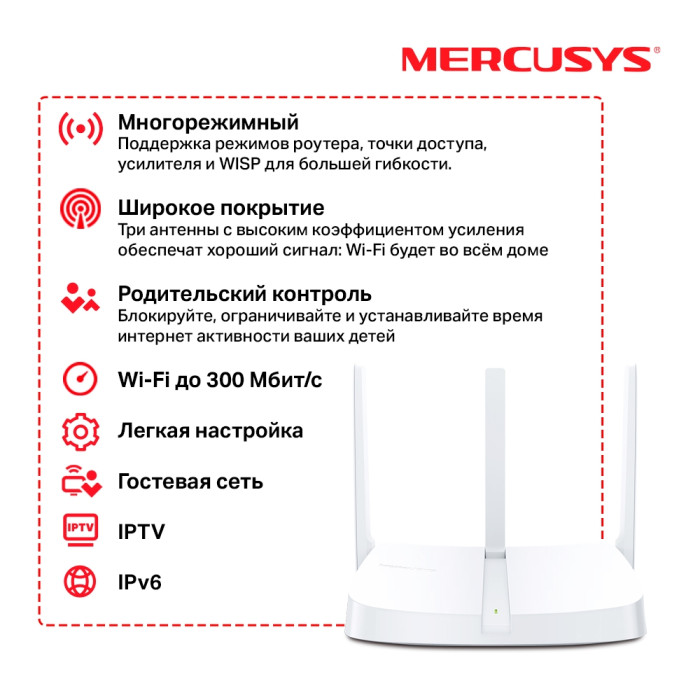 Mercusys MW306R N300 Multi-Mode Wi-Fi Router