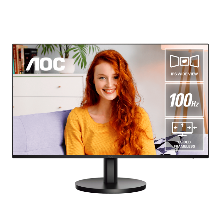 Монитор AOC 24B3HA2/01 - 23.8" FHD IPS, 100Hz / Black