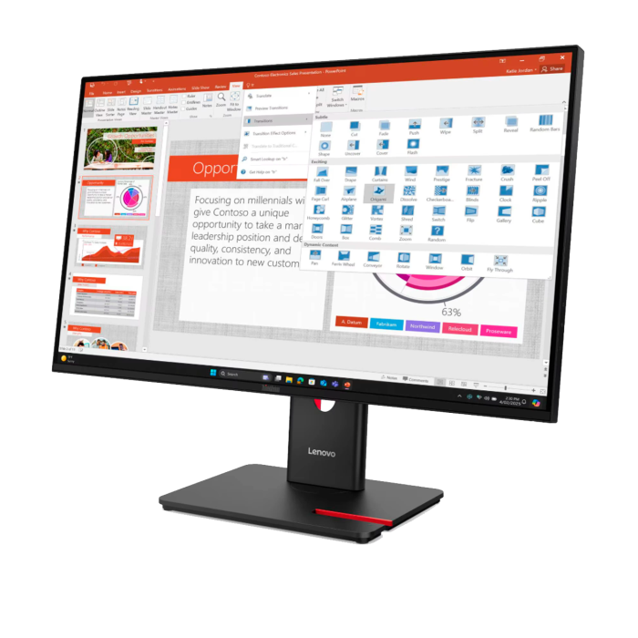 Монитор Lenovo T27QD-40 - 27" (2560x1440) IPS, 120Hz / Black