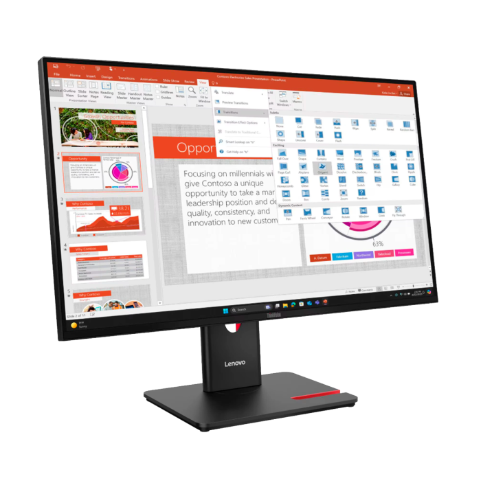 Монитор Lenovo T27QD-40 - 27" (2560x1440) IPS, 120Hz / Black