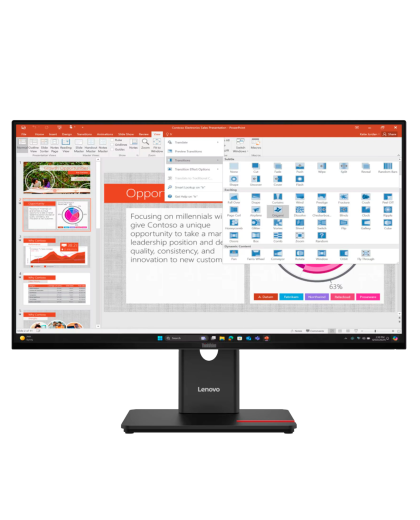 Монитор Lenovo T27QD-40 - 27" (2560x1440) IPS, 120Hz / Black