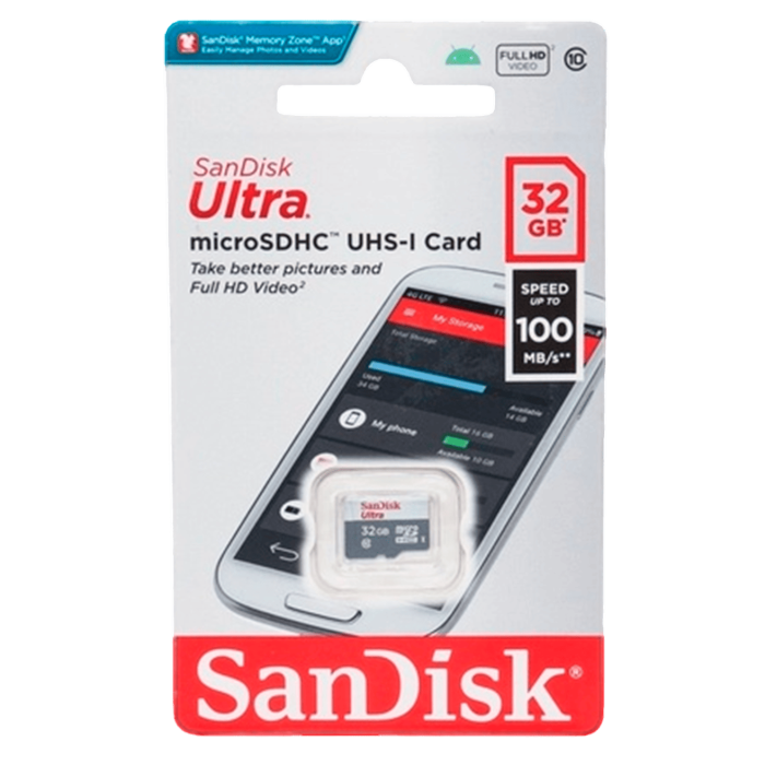 Карта памяти MicroSD Ultra SanDisk A1 32Gb