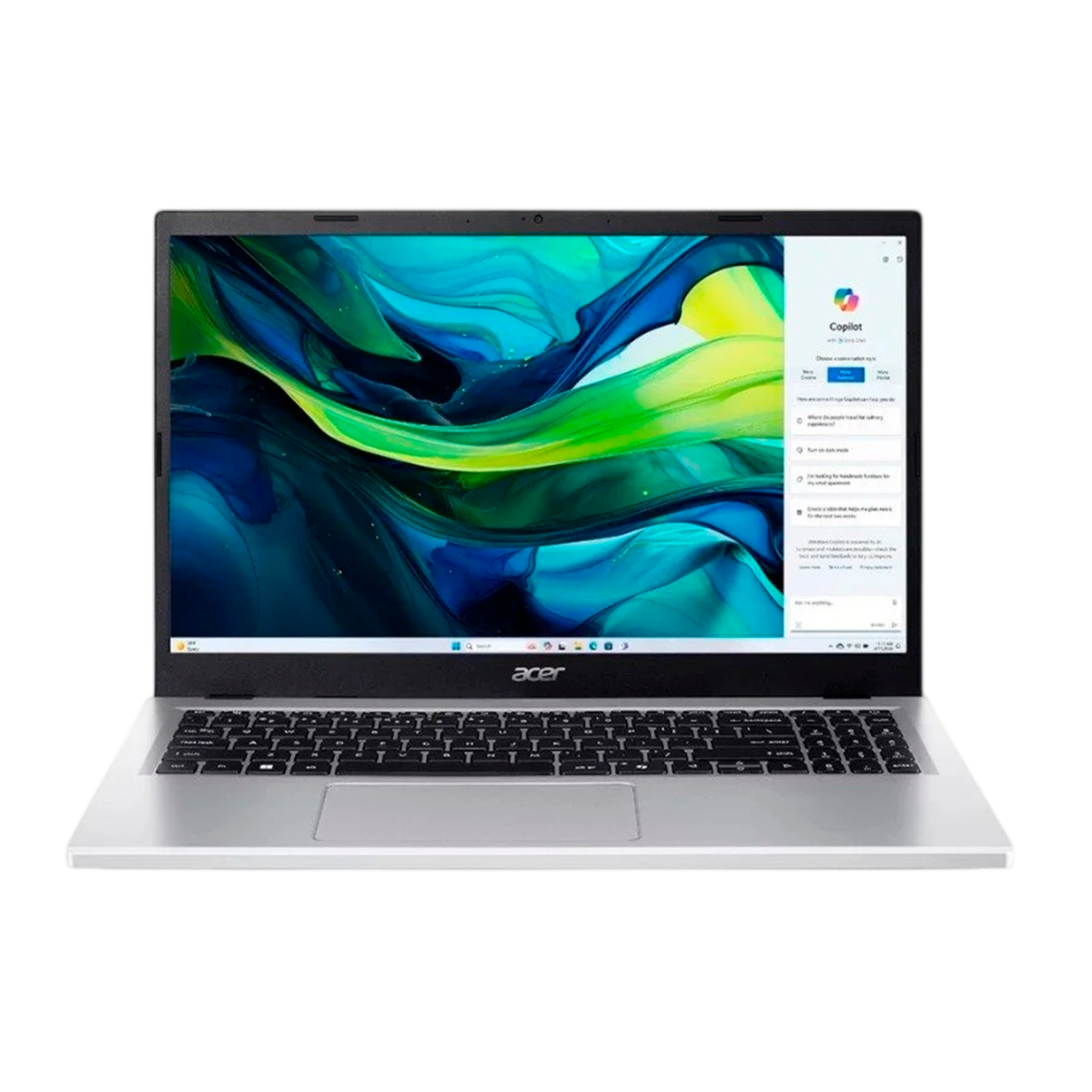 Ноутбук Acer Aspire Lite AL15-61P-R8DJ (AMD Ryzen R5-8640HS/ DDR5 16Gb/ SSD 512Gb/ 15,6" FHD IPS/ Silver)
