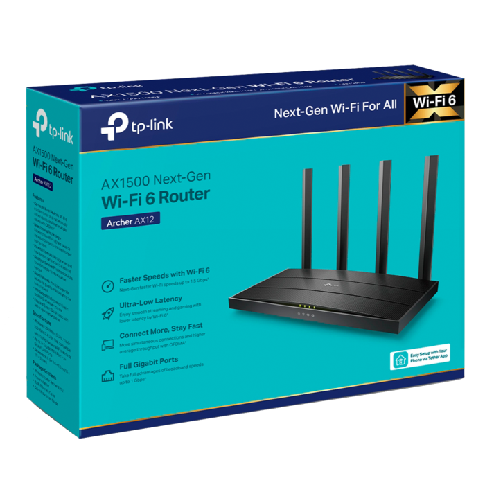 TP-Link Archer AX12 / AX1500 Беспроводной двухдиапазонный маршрутизатор Wi-Fi 6