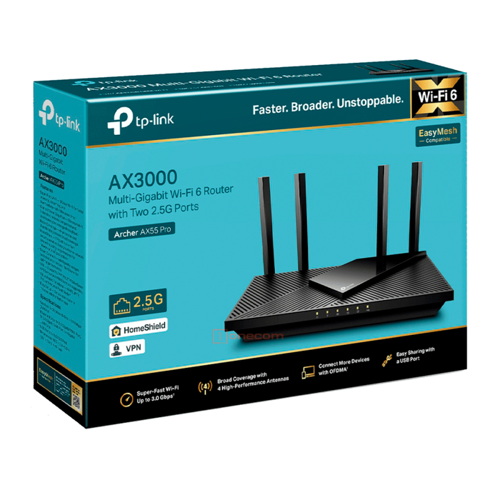 TP-Link Archer AX55 PRO / AX3000 Беспроводной двухдиапазонный маршрутизатор Wi-Fi 6