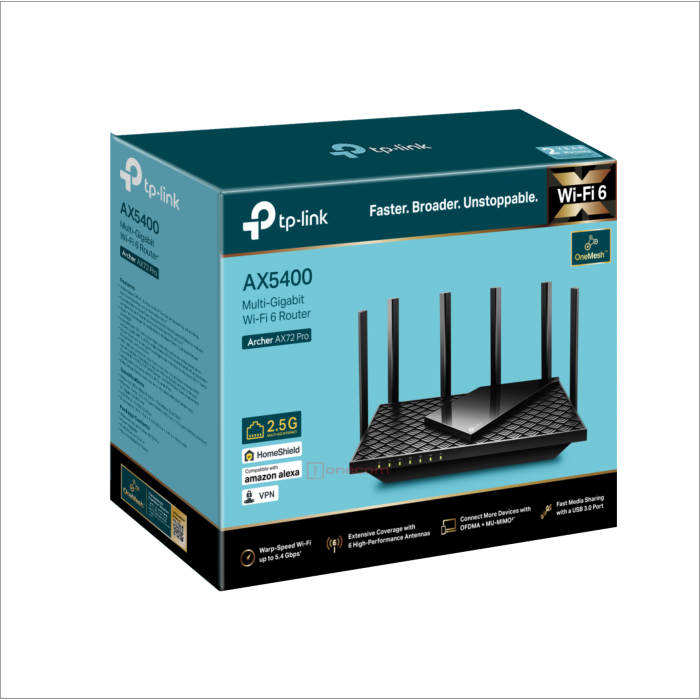 TP-Link Archer AX72 PRO / AX5400 Беспроводной двухдиапазонный маршрутизатор Wi-Fi 6