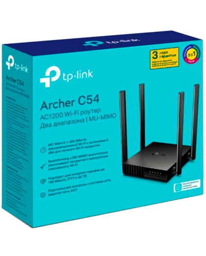 TP-Link Archer C54 / AC1200 Беспроводной двухдиапазонный MU-MIMO маршрутизатор